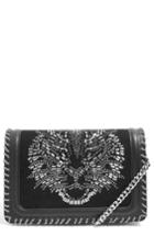 Topshop Tiger Stud Shoulder Handbag - Black