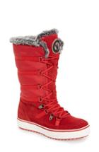 Women's Santana Canada 'mackenzie' Faux Fur Waterproof Boot M - Red