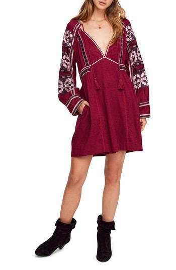Women's Free People All My Life Minidress - Burgundy