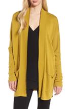 Women's Trouve Open Front Cardigan, Size - Green