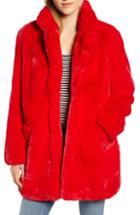 Women's Apparis Sophie Faux Fur Coat - Red