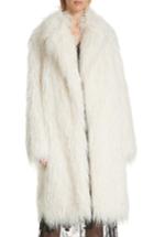 Women's Robert Rodriguez Mongolian Faux Fur Coat - Ivory