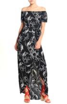Women's Thieves Like Us Print Off The Shoulder Maxi Dress, Size - Black