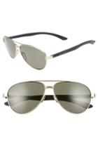 Women's Smith Salute 59mm Polarized Aviator Sunglasses - Matte Gold