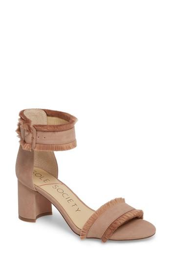 Women's Sole Society Helgah Fringe Sandal M - Pink