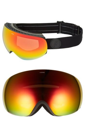 Women's Electric Eg3 Snow Goggles - Matte Black/ Red Chrome