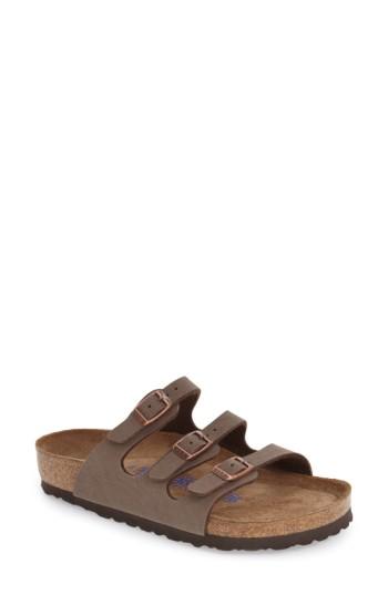 Women's Birkenstock 'florida Birkibuc' Soft Footbed Sandal -8.5us / 39eu D - Brown