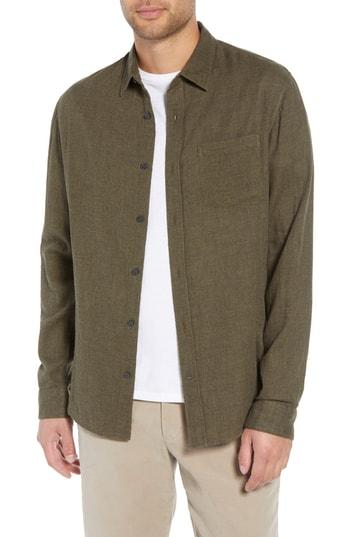 Men's Vince Classic Fit Double Knit Sport Shirt - Green