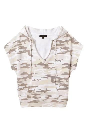 Women's Sanctuary Bahia Short Sleeve Hoodie - White