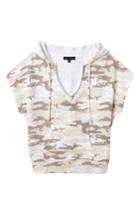 Women's Sanctuary Bahia Short Sleeve Hoodie - White