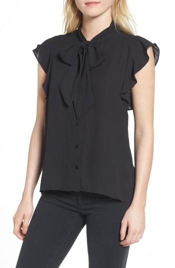 Women's Bishop + Young Ruffle Blouse - Black