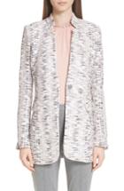 Women's St. John Collection Space Dyed Overlay Plaid Knit Jacket