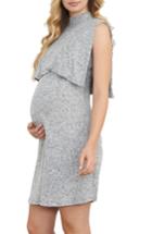 Women's Maternal America Sleeveless Maternity/nursing Dress - Grey