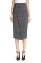 Women's Jason Wu Wool Check Skirt - Black