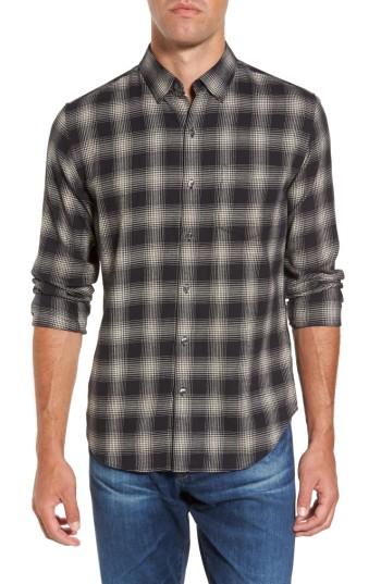 Men's Bonobos Slim Fit Plaid Brushed Twill Sport Shirt - Black