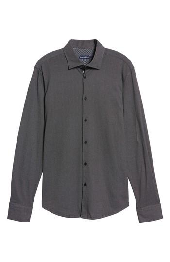 Men's Stone Rose Slim Fit Micro Dot Knit Sport Shirt - White