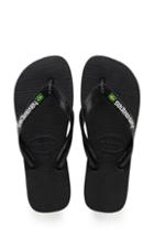 Women's Havaianas Brazil Logo Flip Flop - Black