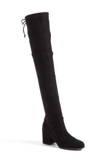 Women's Stuart Weitzman Tieland Over The Knee Boot .5 M - Black