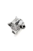 Men's Gucci Wolf Head Sterling Silver Ring