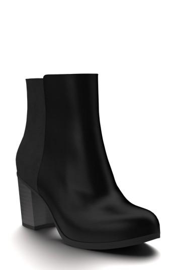 Women's Shoes Of Prey Block Heel Bootie D - Black