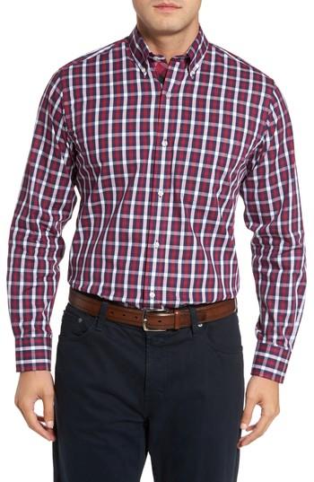 Men's Tailorbyrd Covington Check Sport Shirt, Size - Red
