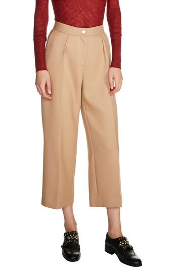 Women's Maje Wide Leg Crop Pants - Brown