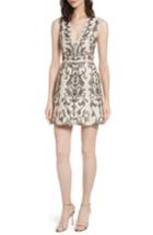 Women's Alice + Olivia Prescilla Embellished Silk Dress - Black