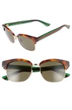 Men's Gucci Pop Web 54mm Sunglasses - Havana/ Red/ Green/ Brown