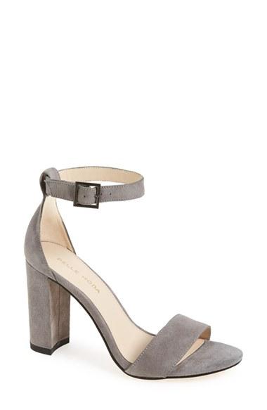 Women's Pelle Moda 'bonnie' Ankle Strap Sandal M - Grey