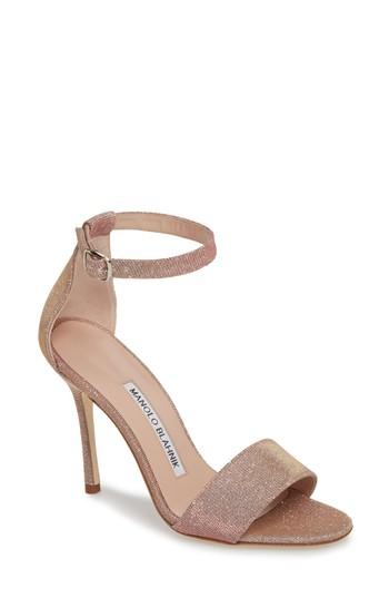 Women's Manolo Blahnik Tres Ankle Strap Sandal .5us / 34.5eu - Pink