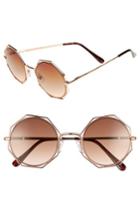 Women's Circus By Sam Edelman 50mm Round Sunglasses - Rose Gold