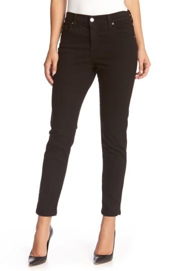Women's Karen Kane 'zuma' Stretch Crop Skinny Jeans - Black