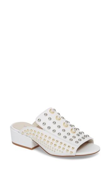 Women's Kenneth Cole New York Farley Studded Slide Sandal M - White