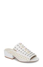 Women's Kenneth Cole New York Farley Studded Slide Sandal M - White