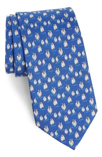 Men's Salvatore Ferragamo Penguin Print Silk Tie