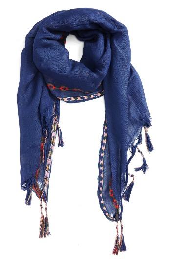 Women's Shiraleah Arabella Embroidered Tassel Scarf