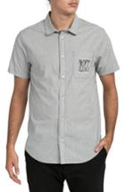 Men's Rvca Resort Disruption Woven Shirt, Size - Black
