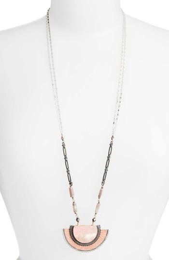 Women's Nakamol Design Half Moon Stone Pendant Necklace