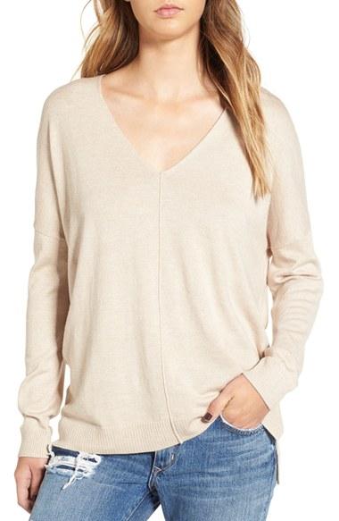 Women's Leith V-neck Sweater - Brown