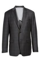 Men's Todd Snyder White Label Trim Fit Windowpane Wool Sport Coat S - Grey