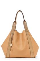 Botkier Baily Reversible Calfskin Leather Tote - Brown