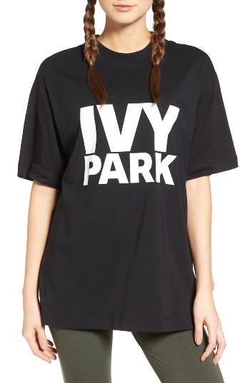 Women's Ivy Park Logo Tee, Size - Black