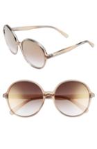 Women's D'blanc Prose 59mm Round Sunglasses - Brown Ombre