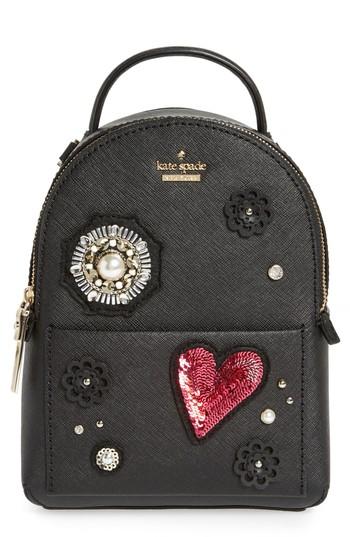 Kate Spade New York Finer Things - Merry Convertible Leather Backpack - Black
