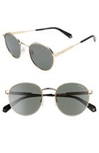 Women's Polaroid 51mm Polarized Round Sunglasses - Silver/ Purple
