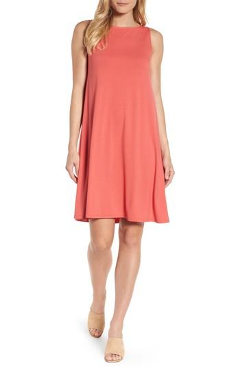 Women's Eileen Fisher Jersey Shift Dress, Size - Pink