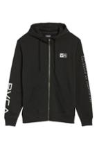 Men's Rvca Balance Reflect Zip Hoodie, Size - Black