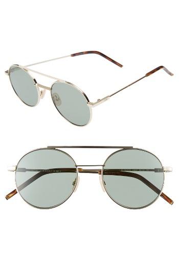 Men's Fendi 52mm Round Sunglasses - Black