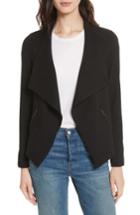 Women's Majestic Filatures Soft Touch French Terry Moto Jacket - Black