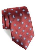 Men's Nordstrom Men's Shop Bright Neat Silk Tie, Size X-long - Red